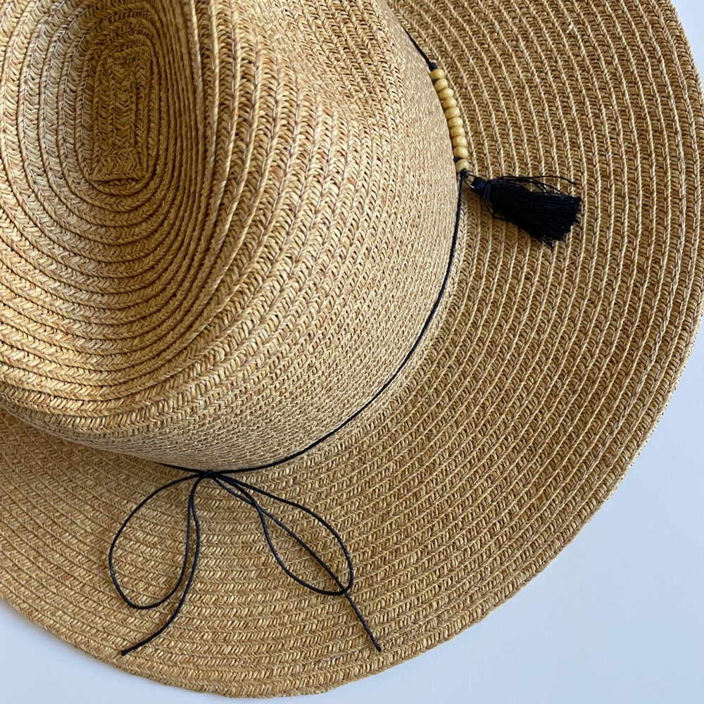 Gorgeous Tan and Black beaded Hat